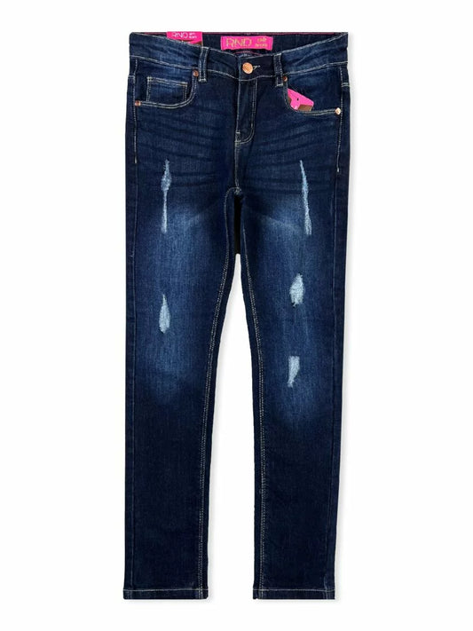 Girls denim pant Dark-Indigo