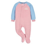 2-Pack Baby & Toddler Girls Blue Cutie Fleece Pajamas