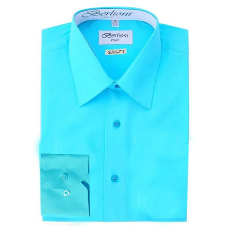 SLIM-FIT SHIRT | N°334 | AQUA