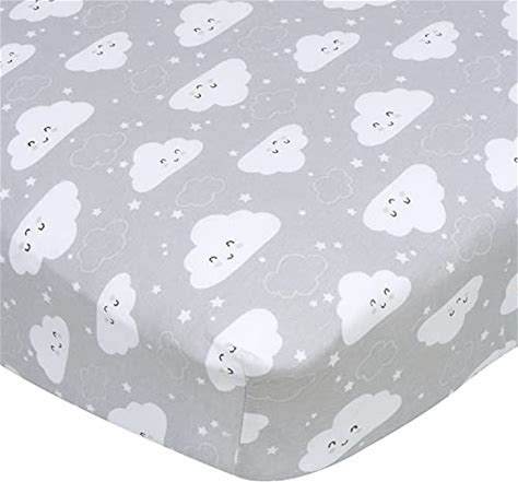 Baby Neutral Clouds Fitted Crib Sheet
