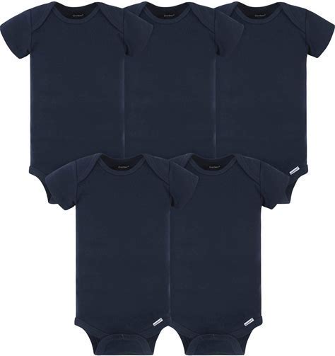 5-Pack Navy Short Sleeve Onesies® Bodysuits