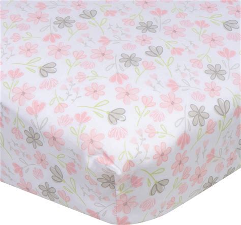 Baby Girls Flowers Fitted Crib Sheet