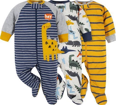 3-Pack Baby Boys Dino Sleep N Plays