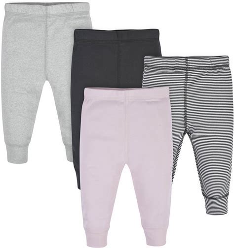 4-Pack Baby & Toddler Girls Pink & Gray Active Pants