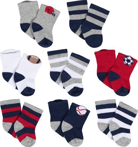 8-Pack Baby Boys All Star Jersey Wiggle Proof® Socks