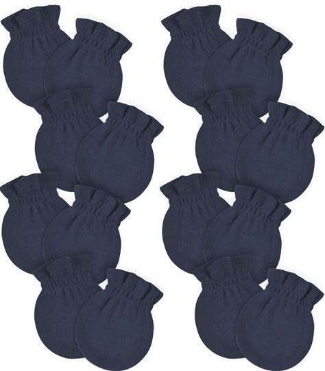 8-Pack Baby Navy No Scratch Mittens